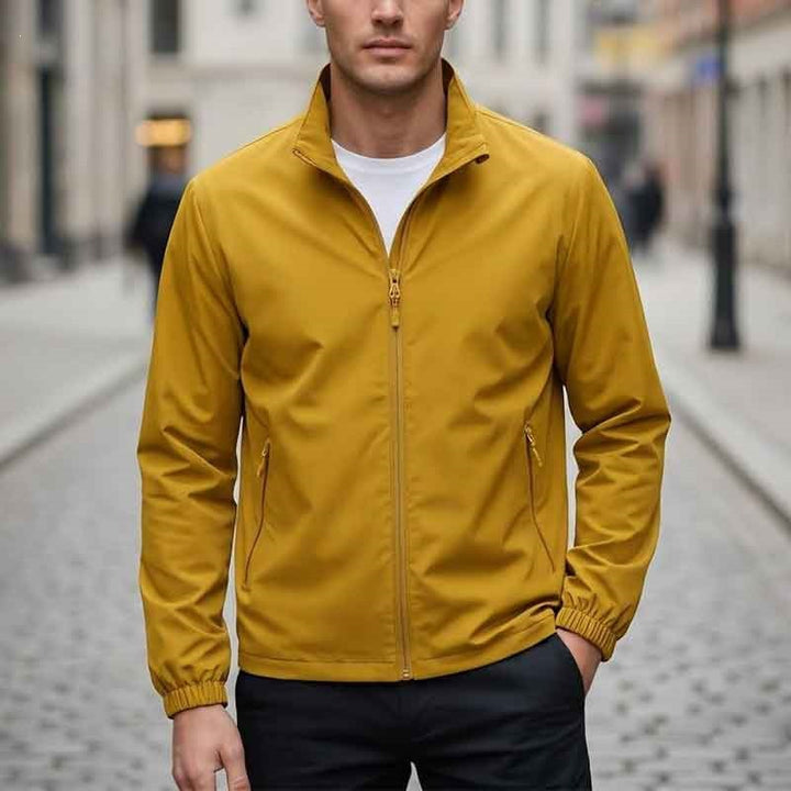Men's Breathable Transitional Jacket with Practical Stand-Up Collar Mune Fashion