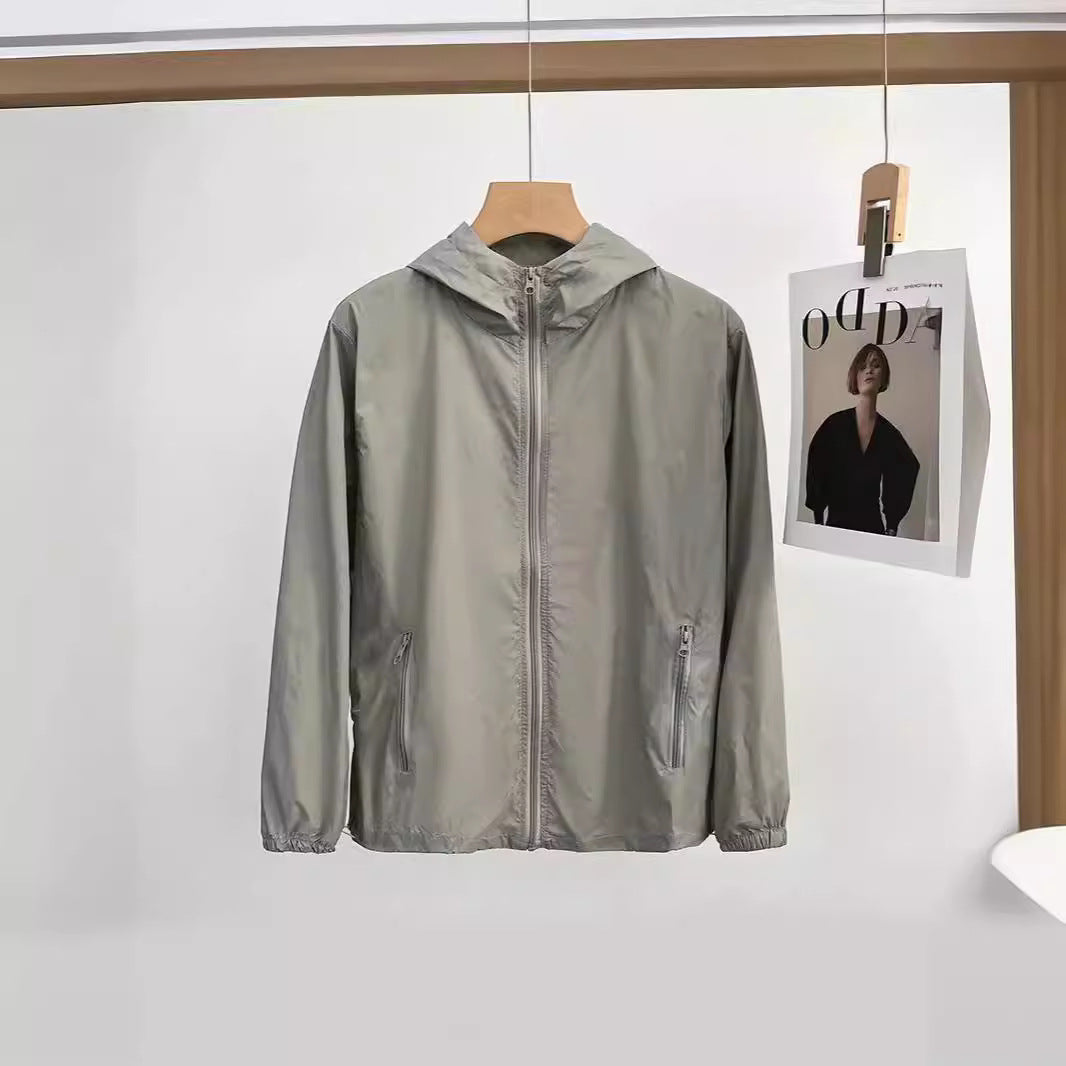 Ladies Lightweight Transition Jacket with Hood and Zipper Mune Fashion