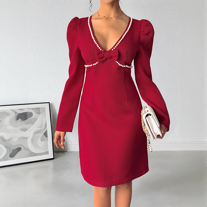 Women Elegant Dress with Shell Detail Mune Fashion
