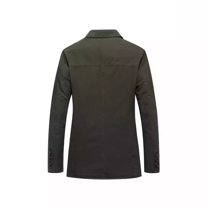 Men's jacket in casual style with three-button front and patch pockets Mune Fashion