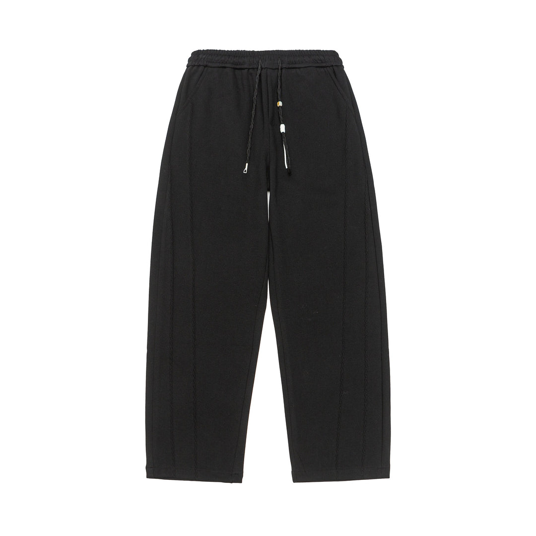 Women's Loose Cropped Sweatpants with Elastic Waistband and Applied Back Pocket Mune Fashion