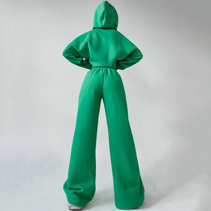 Women's soft oversized hoodie with wide flare jogger set Mune Fashion