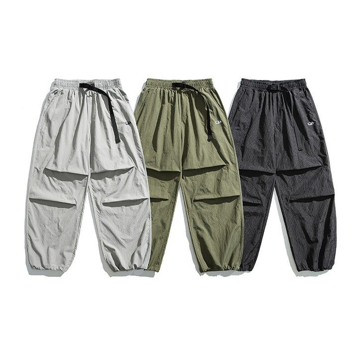 Unisex Lightweight Ripstop Cargo Pants with Multiple Flap Pockets and Elastic Hem Mune Fashion