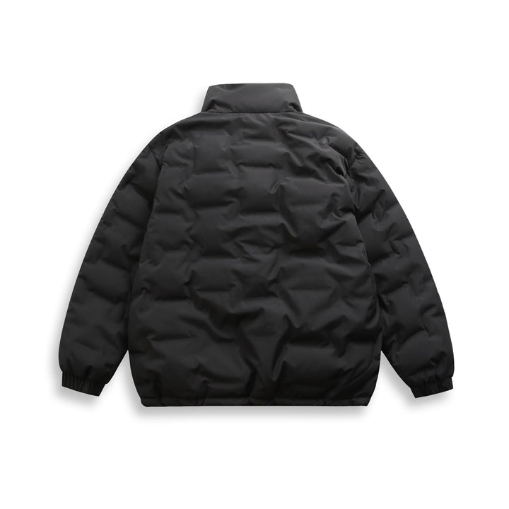 Unisex Short cut minimalist thermal puffer jacket with high stand-up collar Mune Fashion