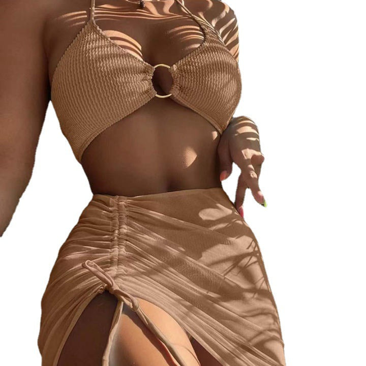 Women's bikini set with sophisticated ring and asymmetrical skirt Mune Fashion