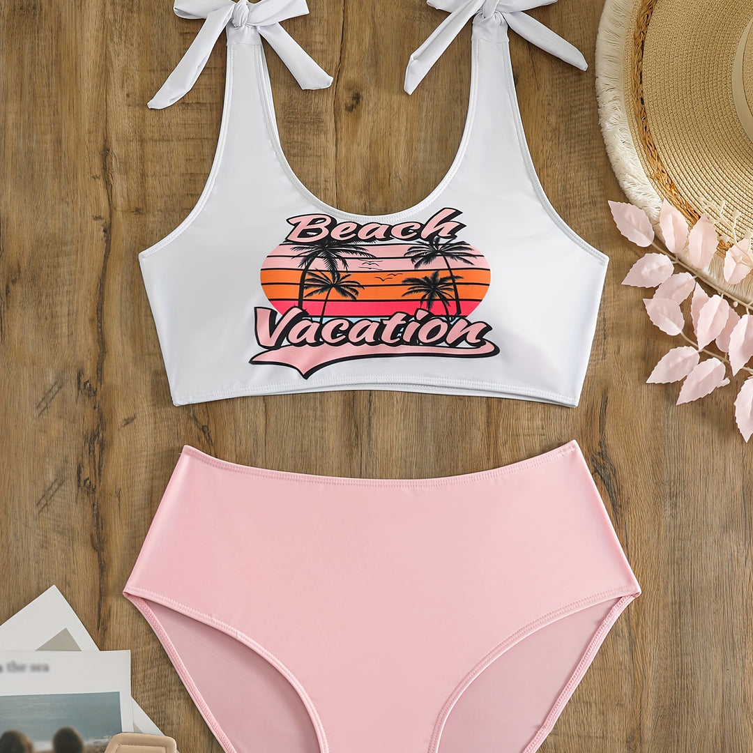 Women's Crop Top Bikini Set with Playful Bows Mune Fashion