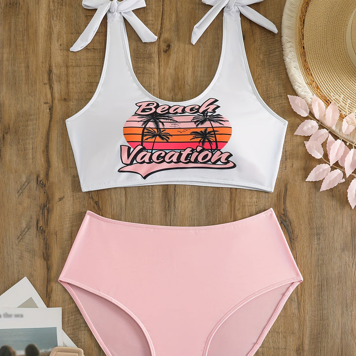 Women's Crop Top Bikini Set with Playful Bows Mune Fashion