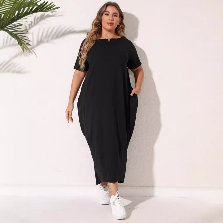 Ladies casual maxi dress with side pockets and comfortable fit Mune Fashion