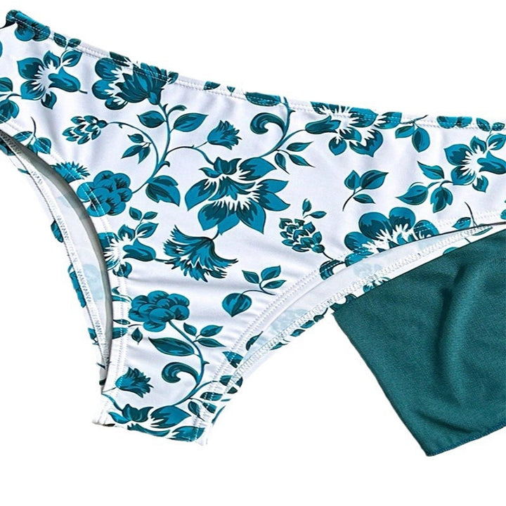 Women Triangle Bikini with Side Wrap Skirt Mune Fashion