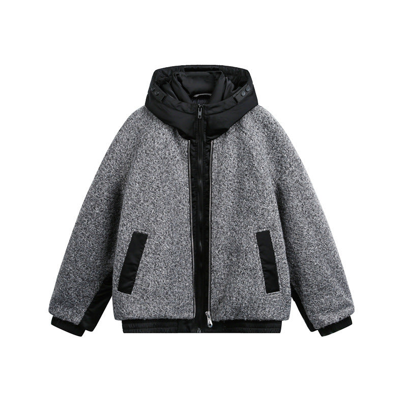Unisex Oversized Teddy-Fleece Winter Jacket with Removable Hood Mune Fashion