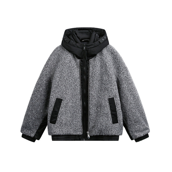 Unisex Oversized Teddy-Fleece Winter Jacket with Removable Hood Mune Fashion