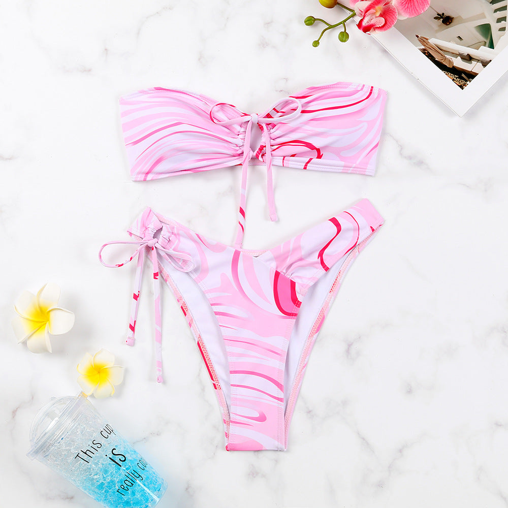 Women's bandeau bikini set with adjustable ties Mune Fashion
