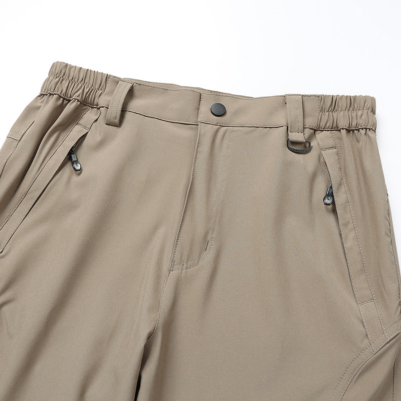 Men's nano elastic outdoor trekking pants with ergonomic knees, elastic waistband and zippered pockets Mune Fashion