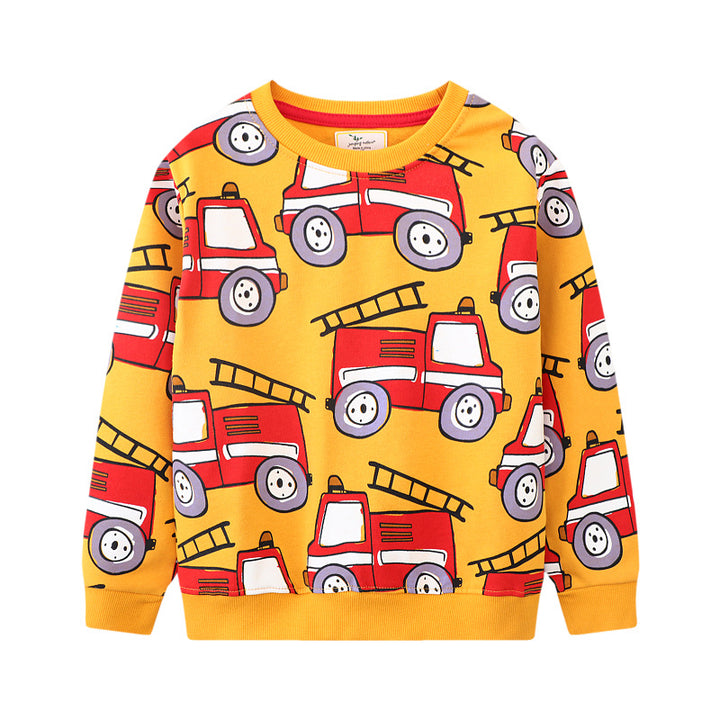 Boys sweatshirt with cool fire truck design Mune Fashion