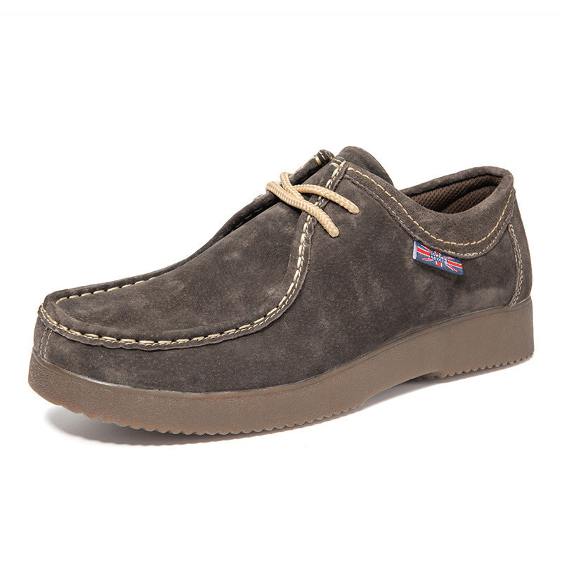 Men's suede moccasin lace-ups with cushioned comfort insole Mune Fashion