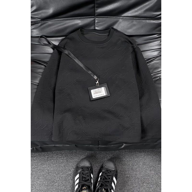 Women's Stylish Sweatshirt with Modern Embossing Mune Fashion