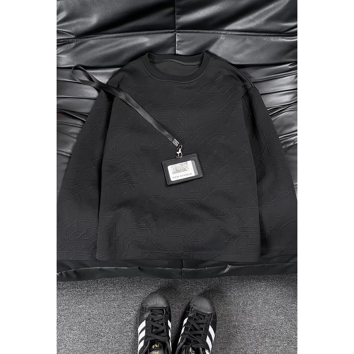 Women's Stylish Sweatshirt with Modern Embossing Mune Fashion
