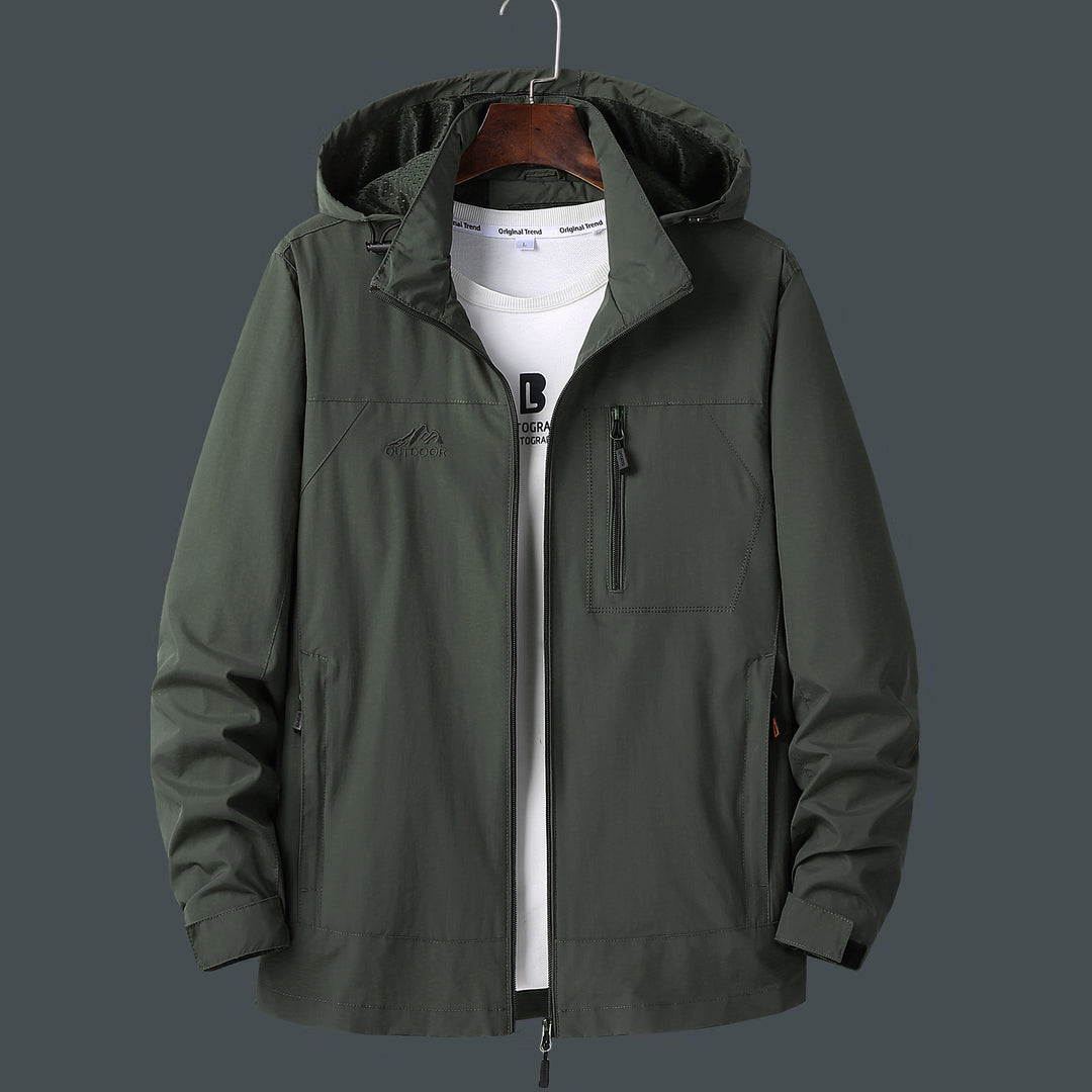 Men's Technical Outdoor Jacket with Adjustable Hood Mune Fashion