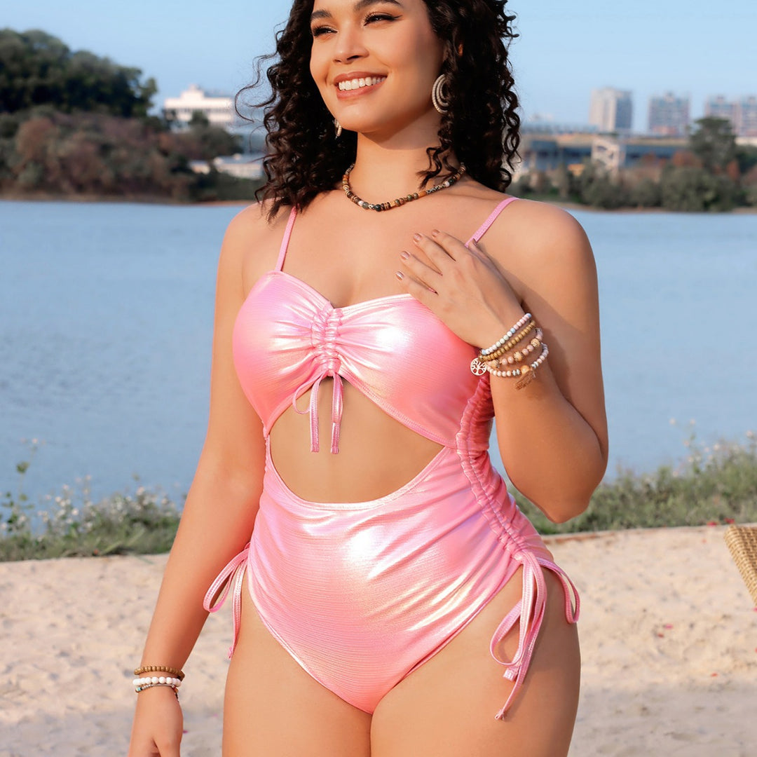 Women's One-Piece Swimsuit with Exciting Cut-Out and Ruffles Mune Fashion