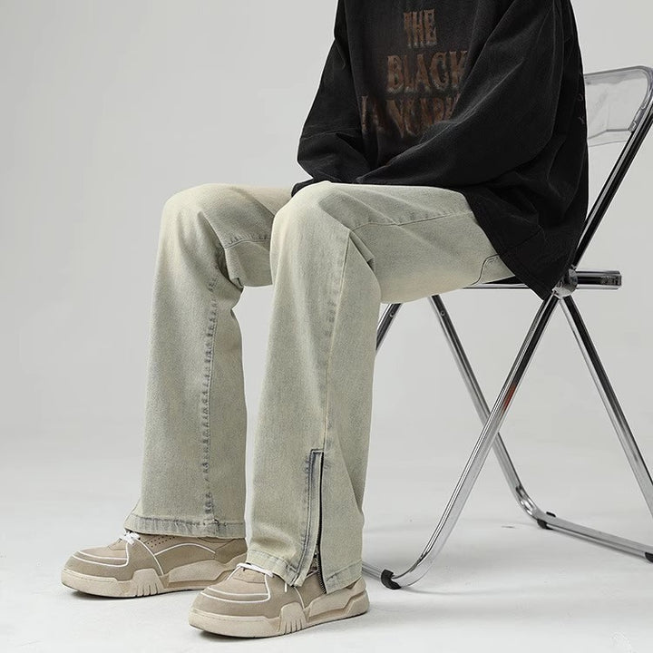 Men Comfortable and Casual Loose Fit Jeans Mune Fashion