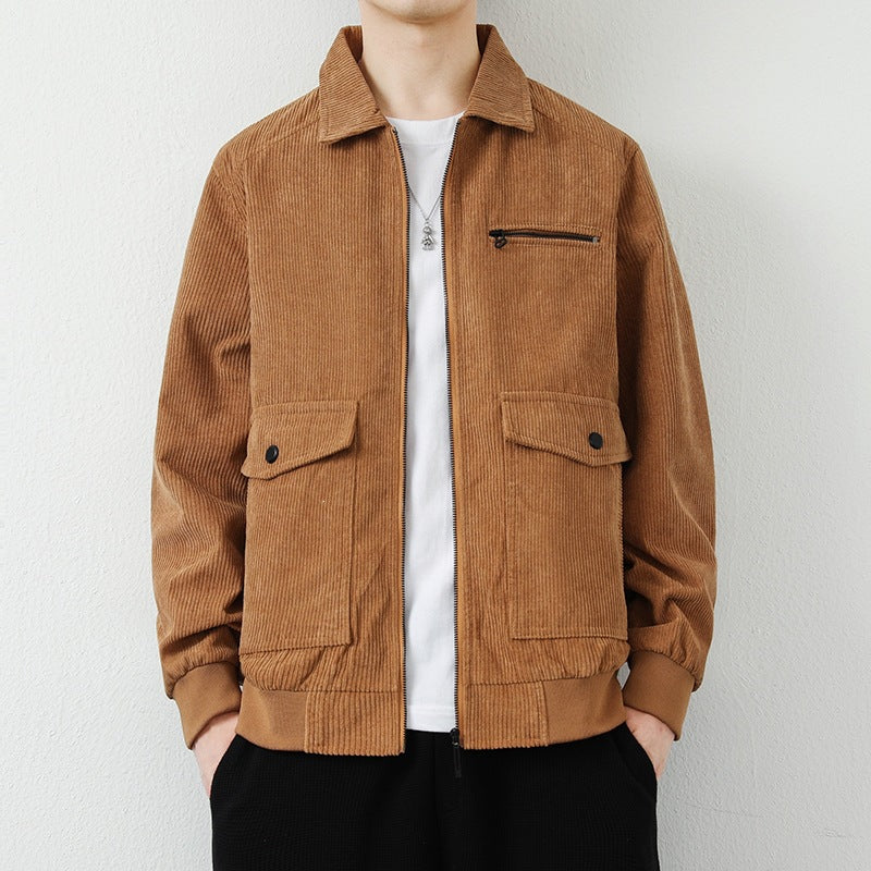 Men's Casual Cord Jacket with Practical Pockets Mune Fashion
