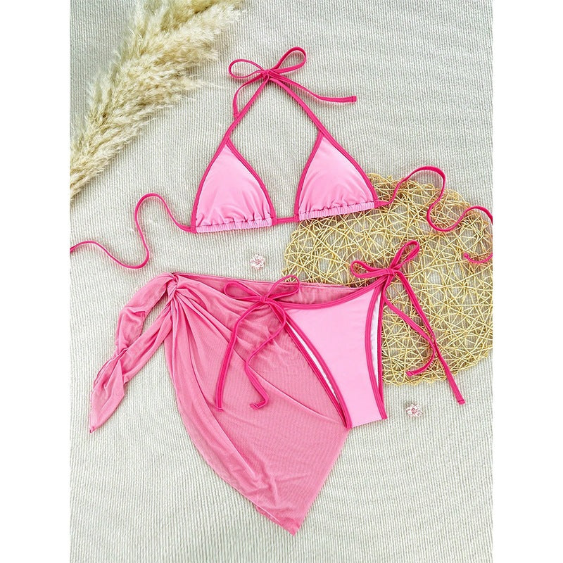 Women's Triangle Bikini with elegant Wrap Cloth Mune Fashion