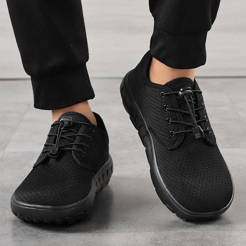 Women Lightweight Leisure Sneakers with Quick Lace Cord, Perforated Mesh & Shock-Absorbing Outsole Mune Fashion