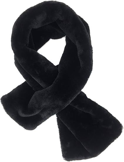 Ladies Luxurious Faux Fur Stole with Pocket Slot and Soft Thermal Lining Mune Fashion