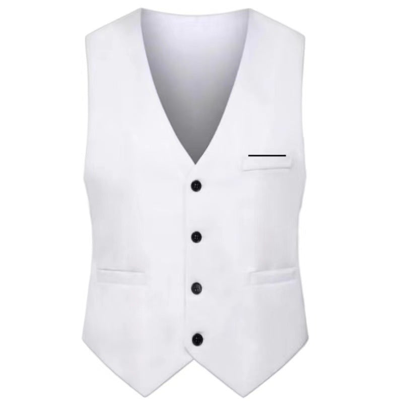 Men's elegant satin vest with V-neck and slim-fit suit trousers Mune Fashion
