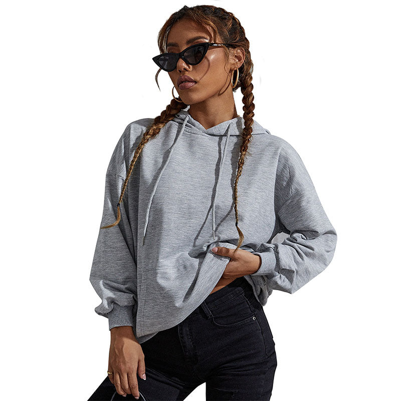 Women's hoodie with statement back print, oversized cut and ribbed cuffs Mune Fashion