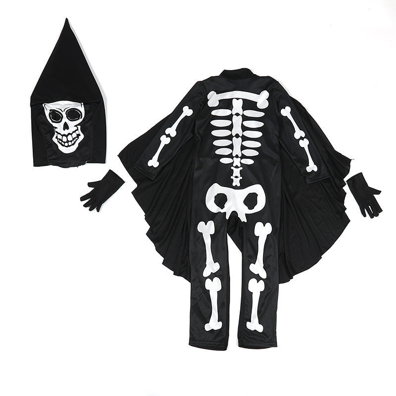 Women's skeleton costume with cloak and gloves Mune Fashion
