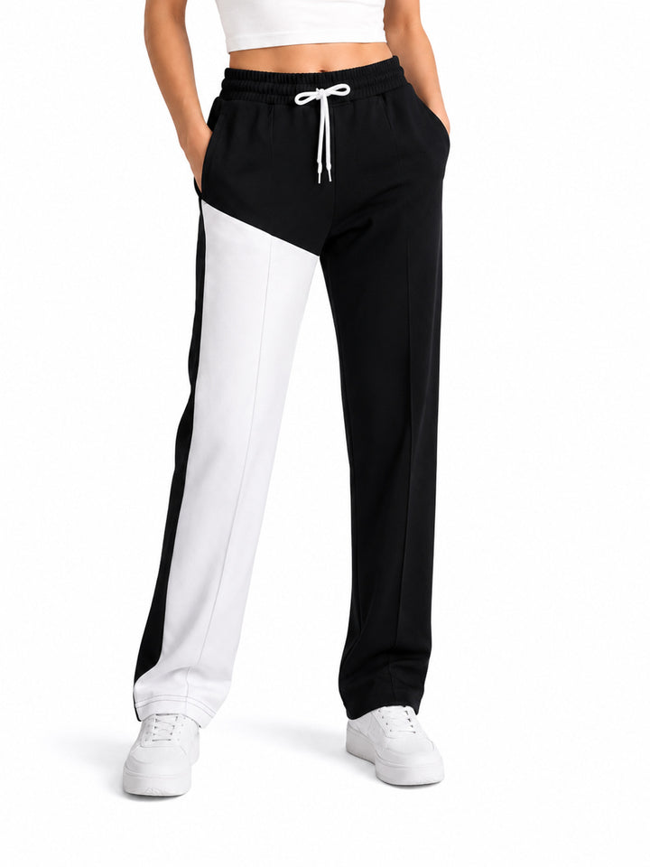 Ladies sporty leisure pants with fashionable color accents Mune Fashion