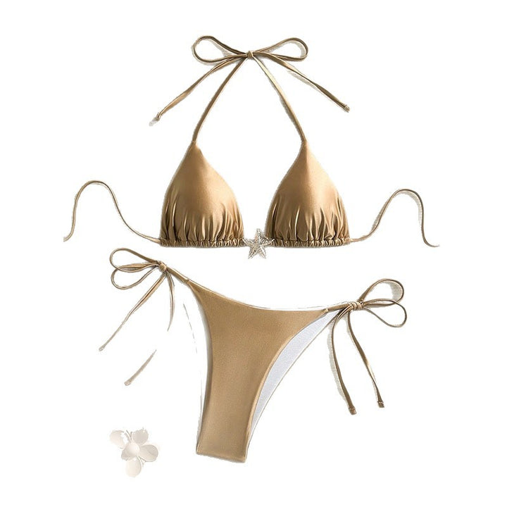 Women Triangle Bikini with elegant lacing Mune Fashion