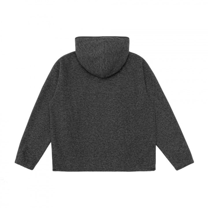 Unisex hoodie with button placket and soft fleece inner lining Mune Fashion