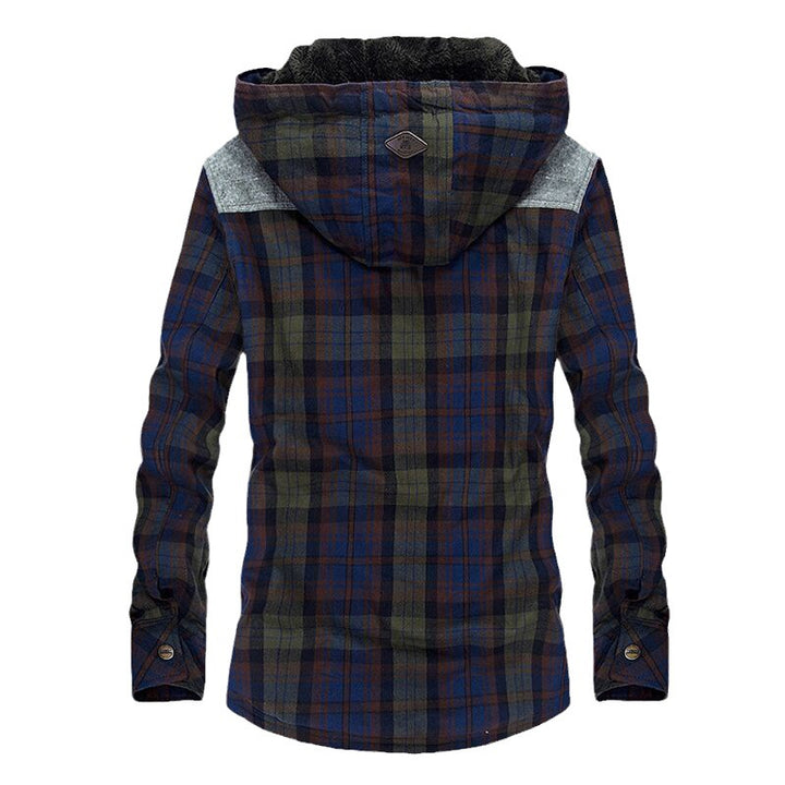 Men's flannel shirt jacket with teddy lining Mune Fashion