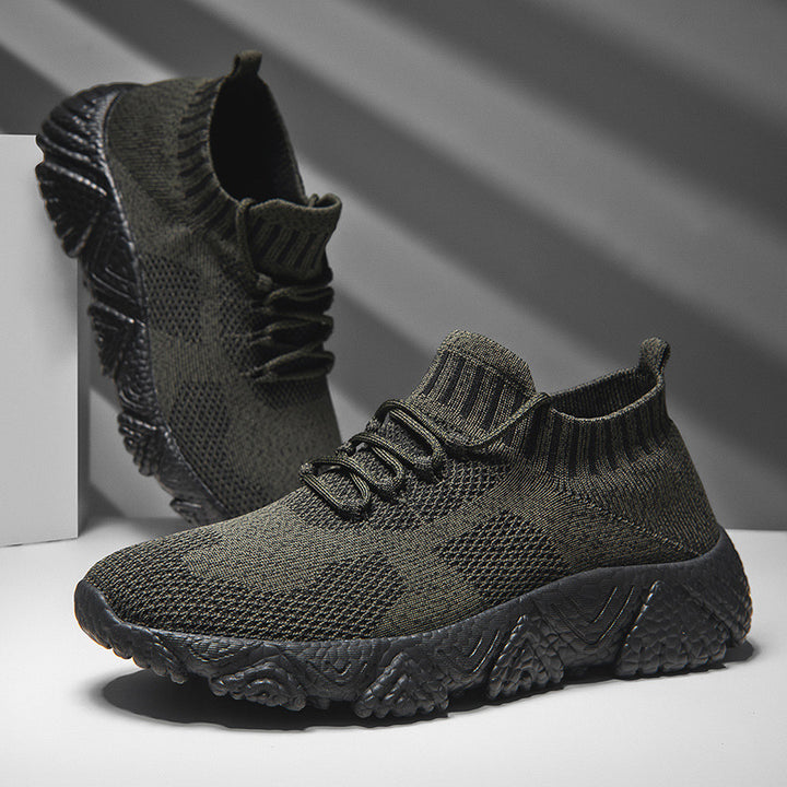 Unisex nan urban knitted slip-on sneakers with sock-like shaft and distinctive profile sole Mune Fashion
