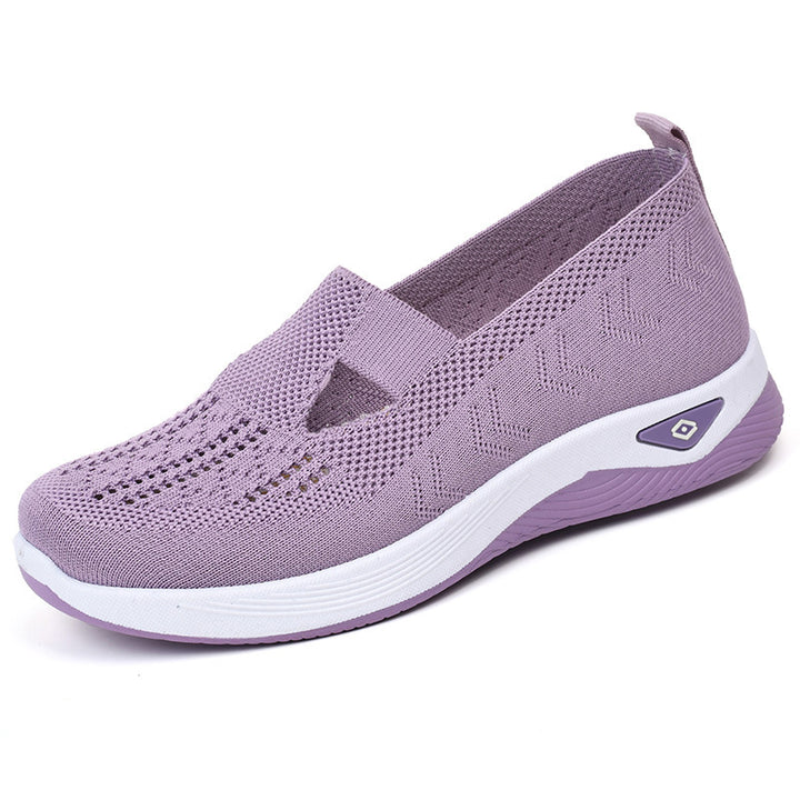 Women's lightweight breathable slip-on sneakers with elastic knit upper and orthopedic comfort sole Mune Fashion