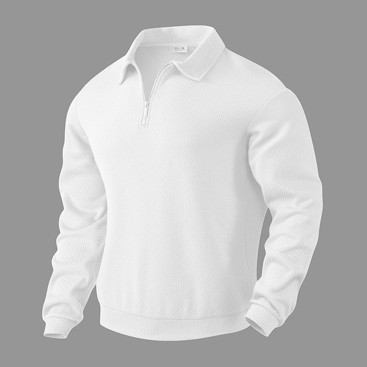 Men's structured troyer with half zip and standing collar Mune Fashion