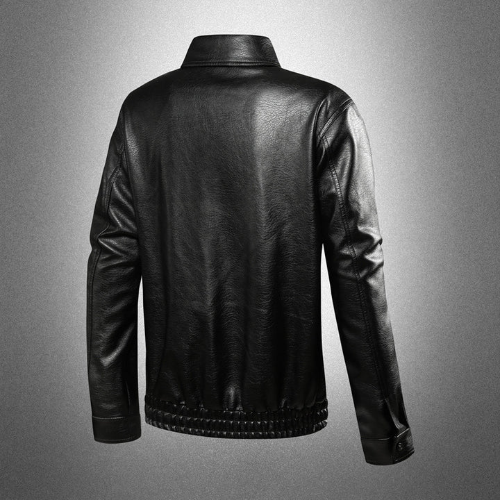 Men's Premium Faux Leather Jacket with Practical Pockets Mune Fashion