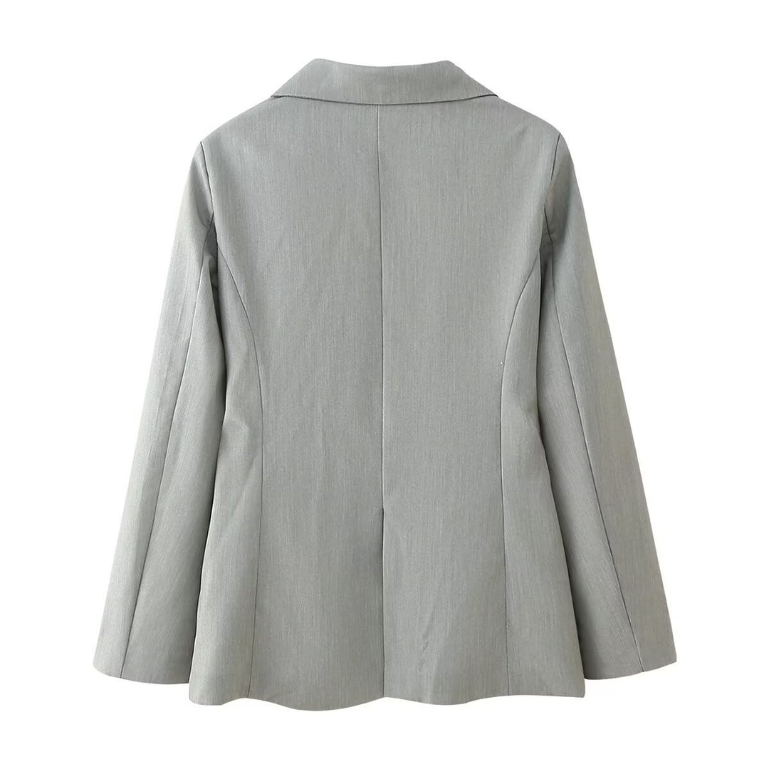 Women's tailored blazer with tie belt, patch pockets, and classic lapel Mune Fashion
