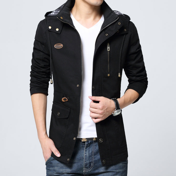 Men's cotton parka with hood, drawstring, and multifunctional pockets Mune Fashion