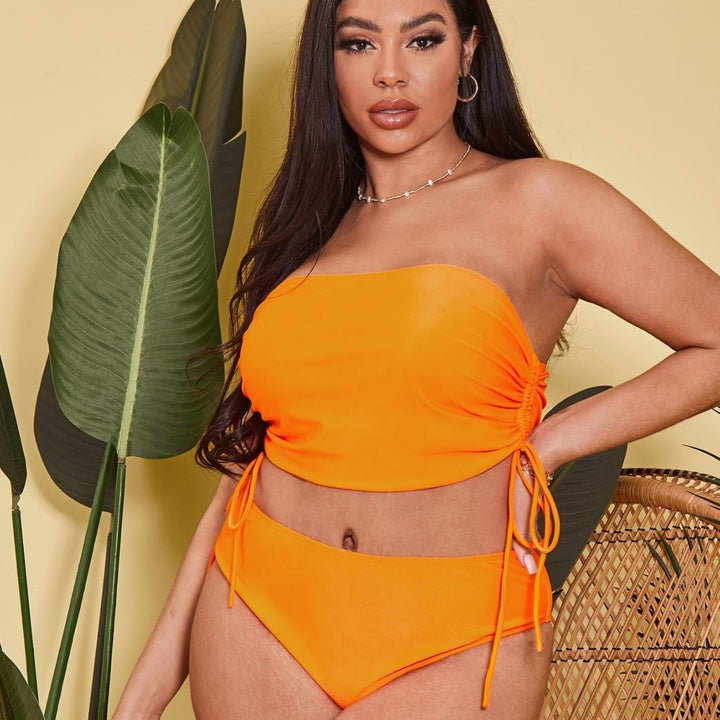Women Tankini set with adjustable wrap top and high-cut shorts Mune Fashion
