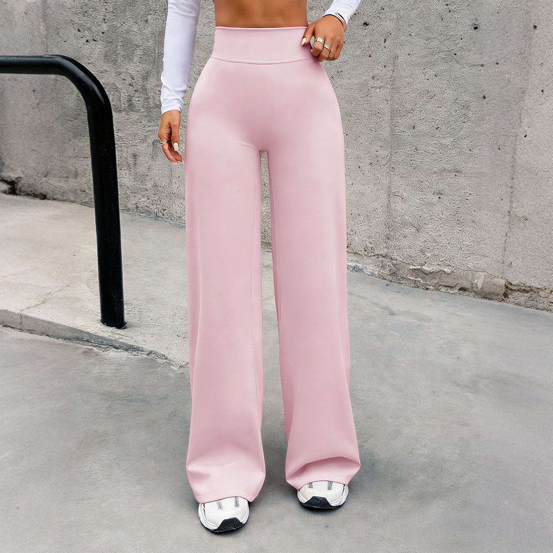 Women's high-waisted shaping lounge pants with wide flares and seamless comfort waistband Mune Fashion