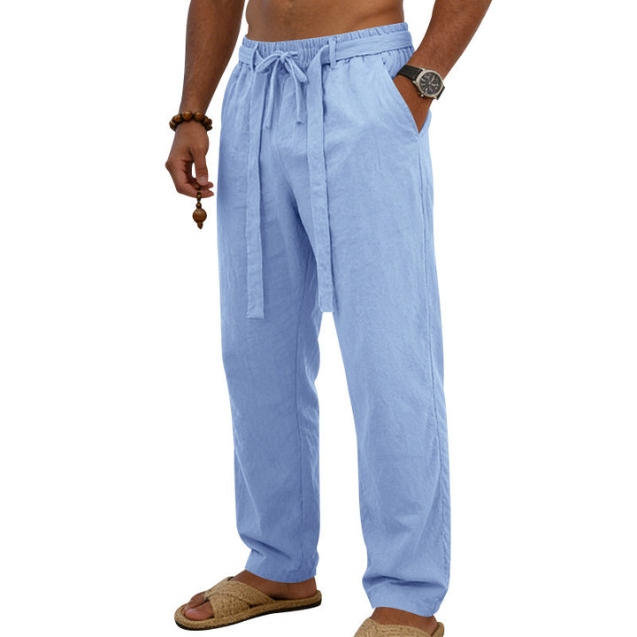 Men's Breathable Summer Relax Pants with Elastic Waistband, Drawstring and Side Pockets Mune Fashion