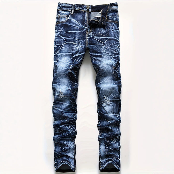 Men's Fashion Slim-Fit Jeans in Used Look Mune Fashion