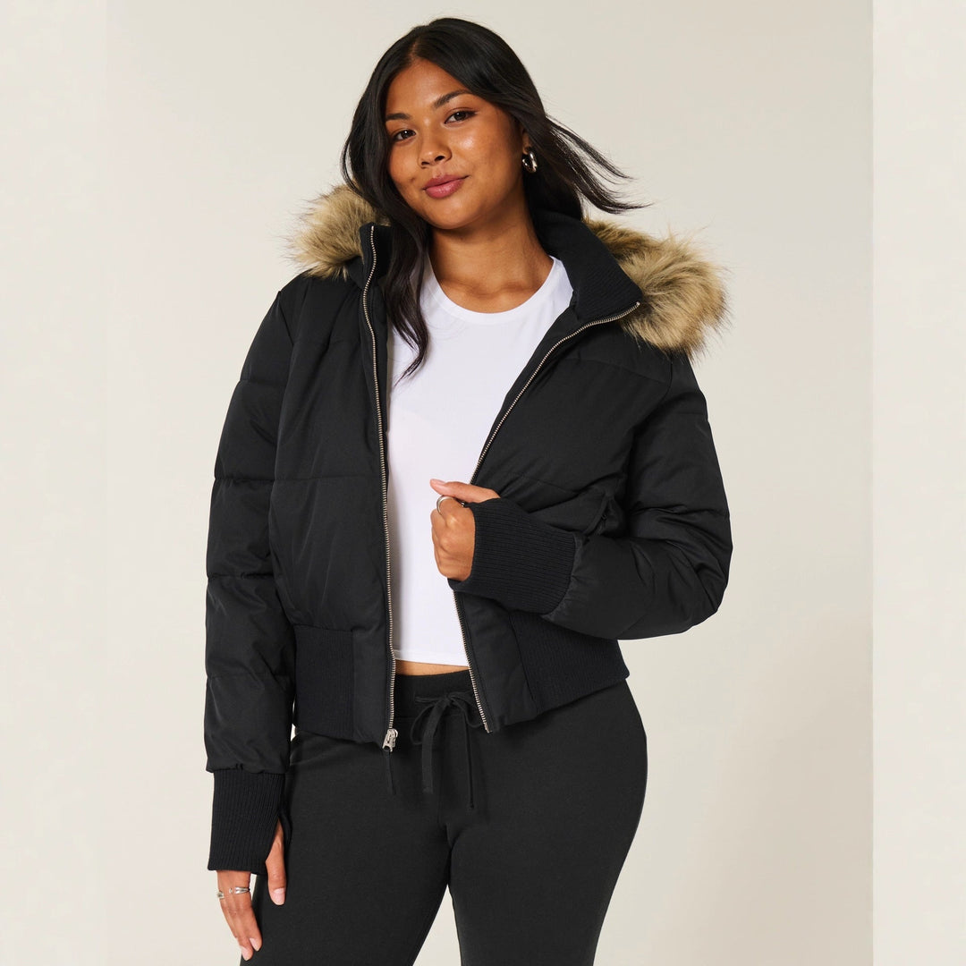 Mune | Women's Quilted Winter Jacket with Removable Hood and Elastic Cuffs