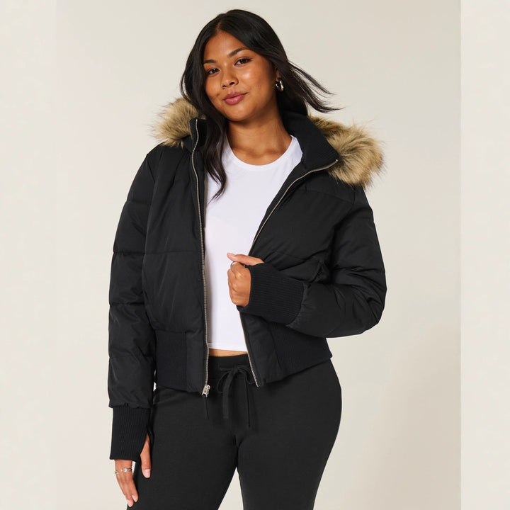 Mune | Women's Quilted Winter Jacket with Removable Hood and Elastic Cuffs