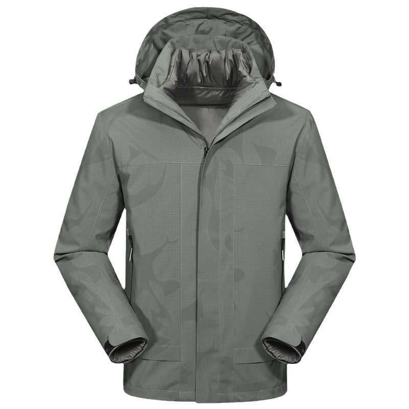 Men's Waterproof Outdoor Jacket with Hood and Breathable Ripstop Material Mune Fashion