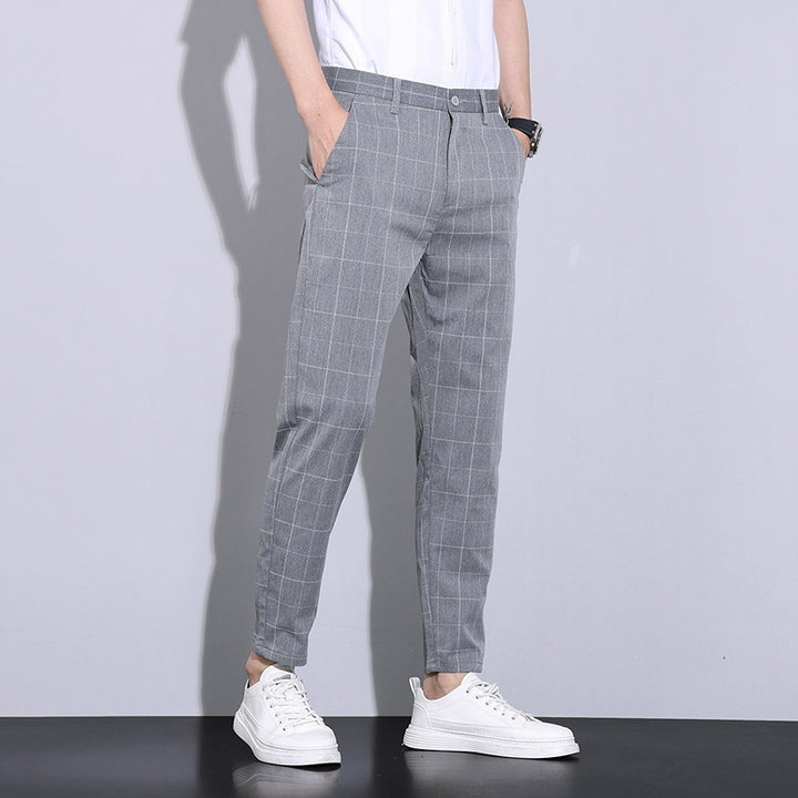 Men's Elegant Checked Chino Pants Mune Fashion