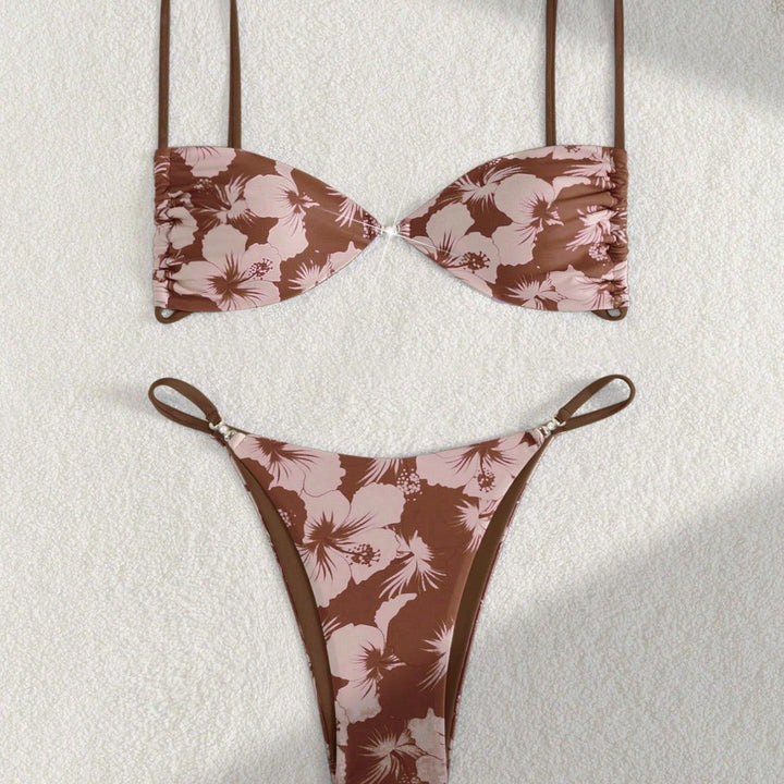 Women Leopard Print Bikini Set with Adjustable Straps Mune Fashion